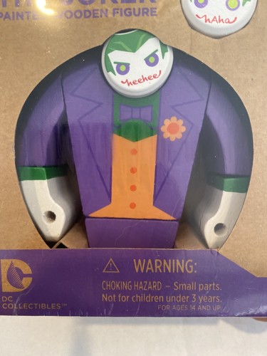 Loot Crate Exclusive DC Comics The Joker Painted Wooden Figure Sealed - Picture 3 of 6