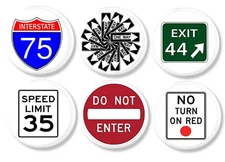 Traffic Road Sign Cabinet Knob Man Cave Garage Drawer Pull Boy Car Decor Handle