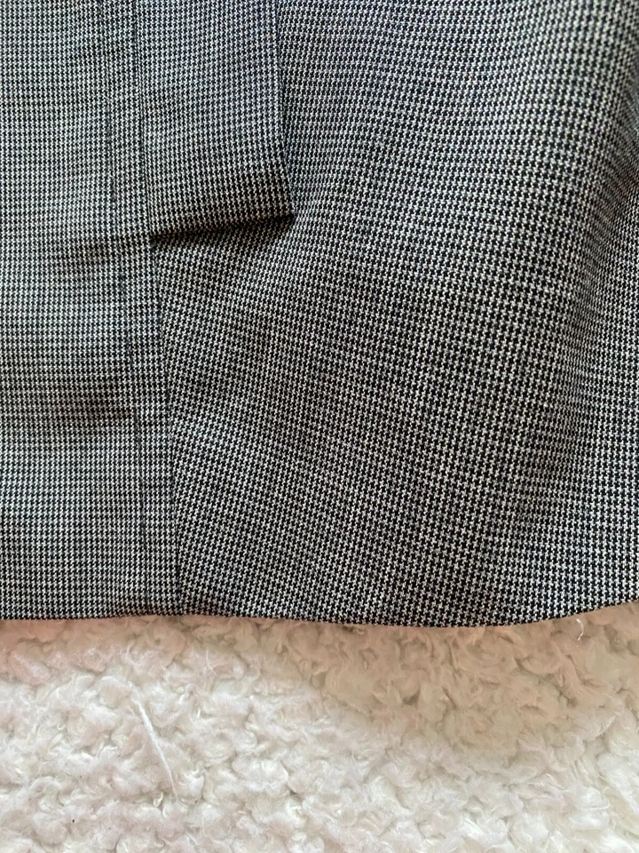 Chaqueta Blazer Jones Wear Elastizada Mujer Talla 14 Cuadros Manga Larga Gris (A23) Foto 4 de 4