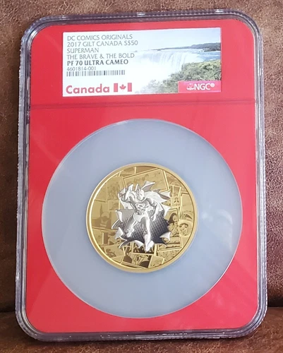 2017 NGC PF 70 U/C CANADA 3oz Silve $50 "SUPERMAN" ***ERROR LABEL***