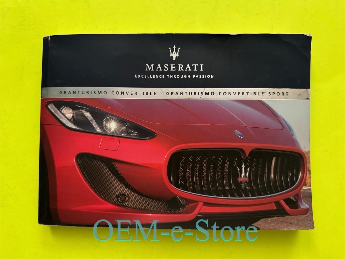 2015 Maserati Granturismo Convertible / Sport Owners Manual
