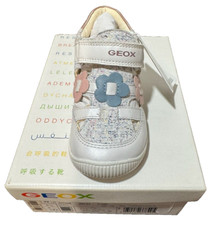 GEOX Balu Sandalo Bianco e Rosa con Fiori (Nuovo con scatola)