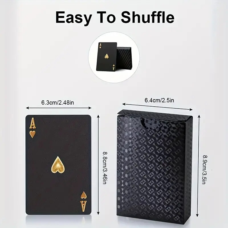 Recyclable Diamond Waterproof Black Playing Cards Deck Of Cards, HD, Poker Card