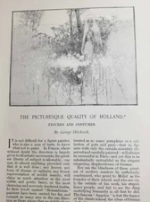 Article: the Picturesque Quality of Holland Figures and Costomes