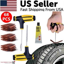 68pc Tire Repair Kit Diy Flat Tire Repair Car Truck Motorcycle Home Plug Patch