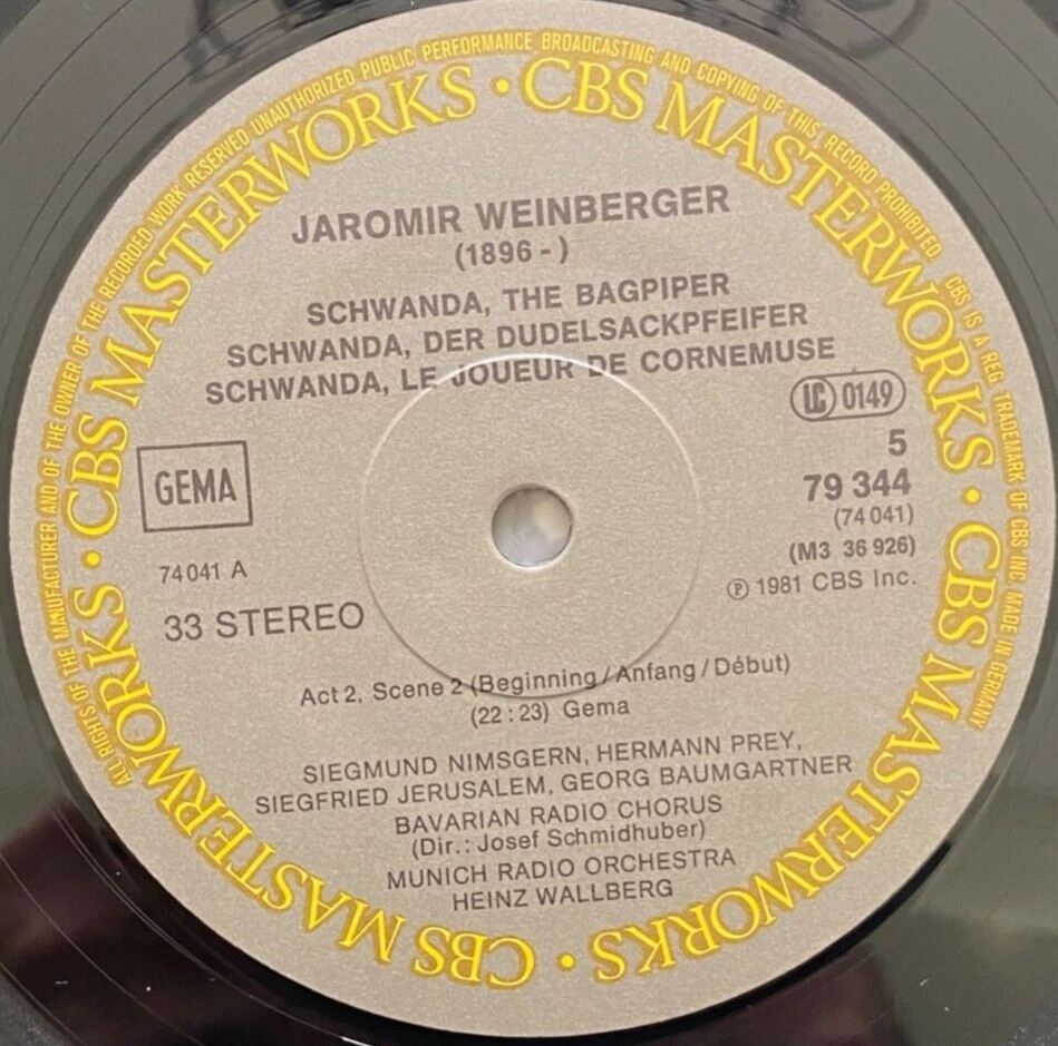 JAROMIR WEINBERGER  Schwanda The Bagpiper 3-LP BOX SET w/ BOOK!!! Gorgeous! Foto 4 de 4
