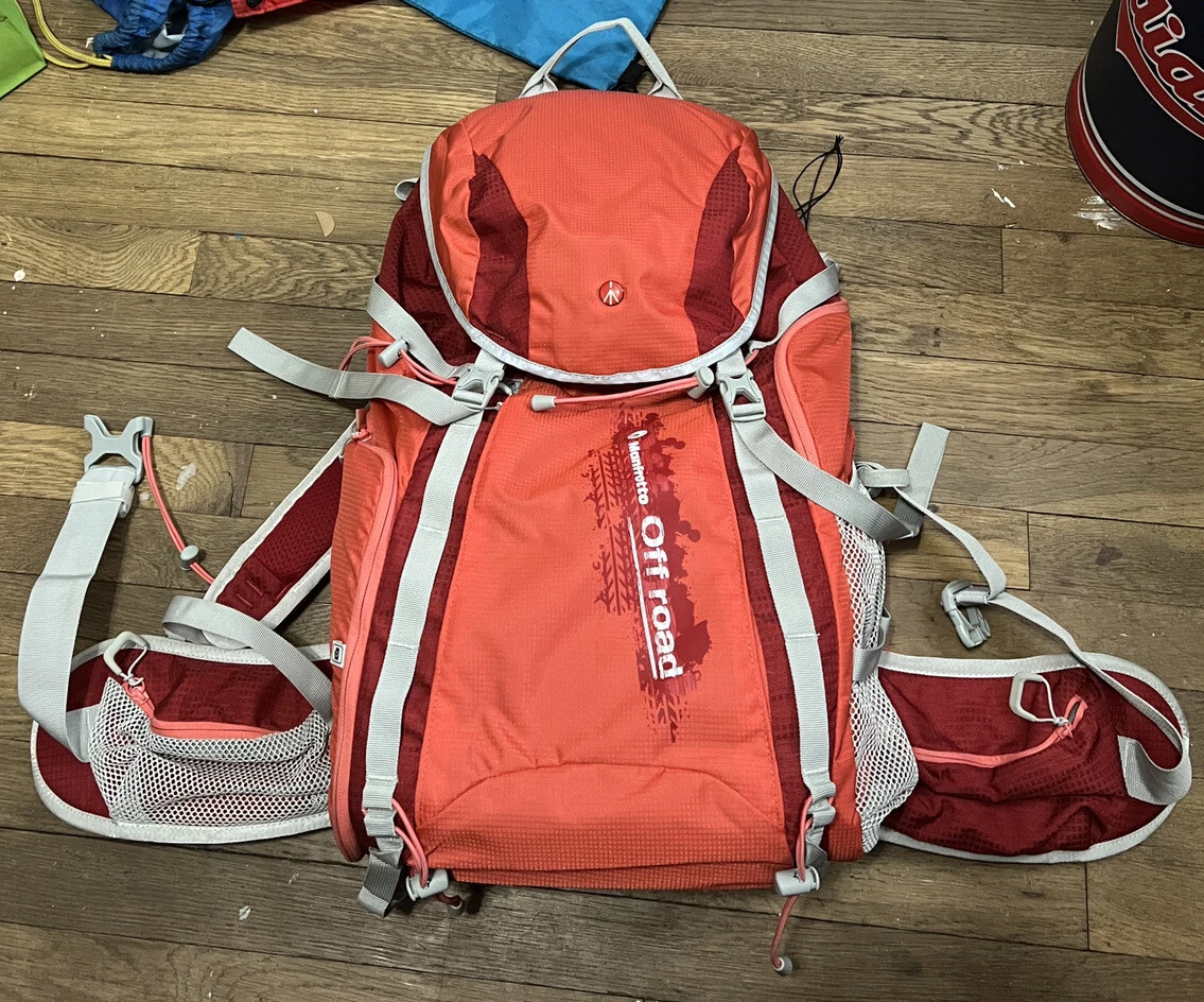 MANFROTTO OFF ROAD HIKER 30L BACKPACK Red Hiking DSLR Camera Day Pack NICE !!