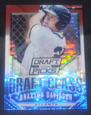 Braxton Davidson 2014 Panini Prizm Perennial Rookie Red White Blue Pulsar #30