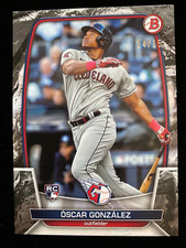 2023 Bowman OSCAR GONZALEZ Rookie BLACK LUNAR #14/15 New York Yankees RC SSP