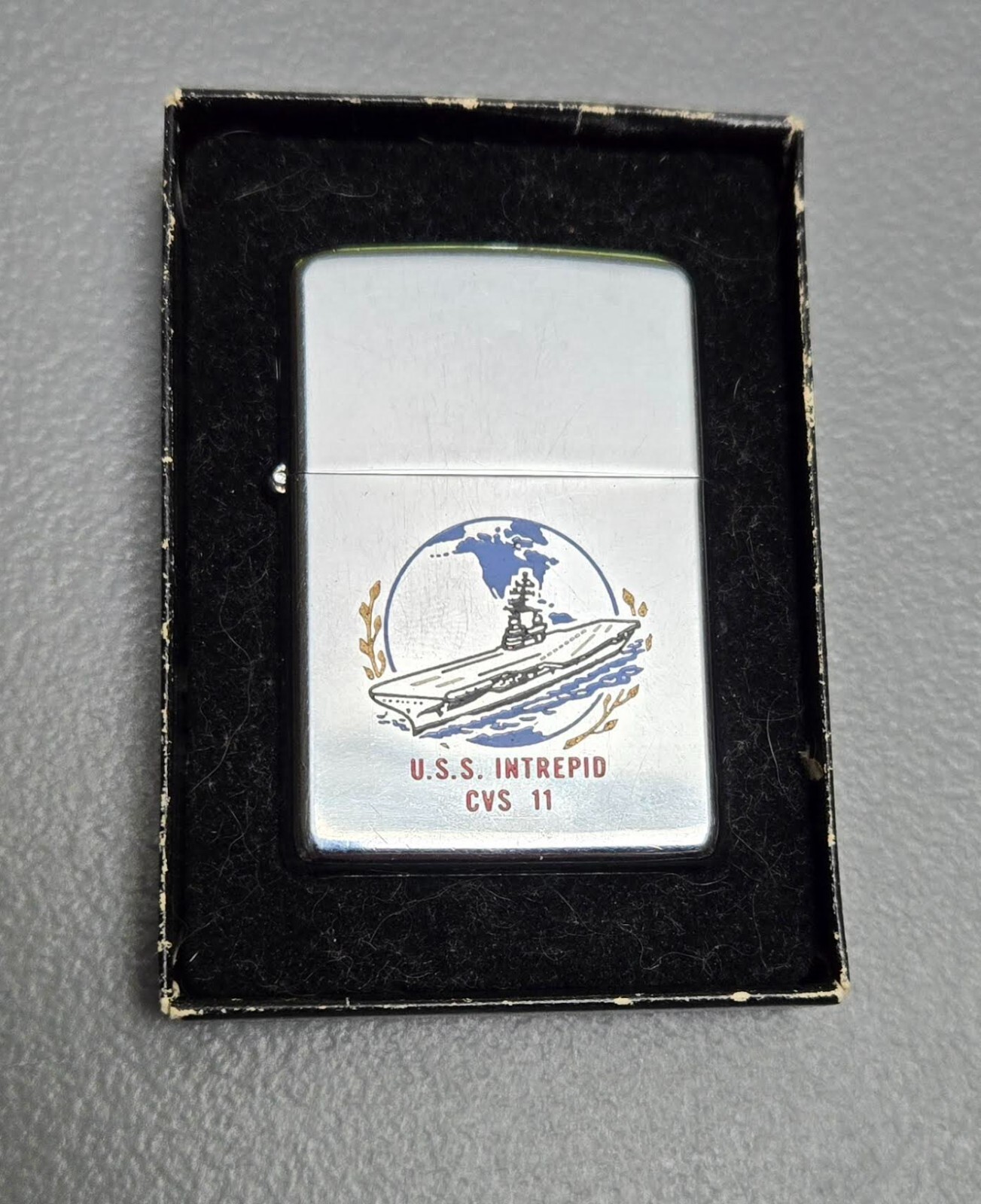 ZIPPO USS INTREPID CVS 11 VIETNAM ERA VINTAGE 1970 LIGHTER eBay