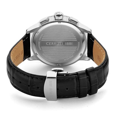 Cerruti 1881 Mucciano Mens Watch with Black Leather Strap 