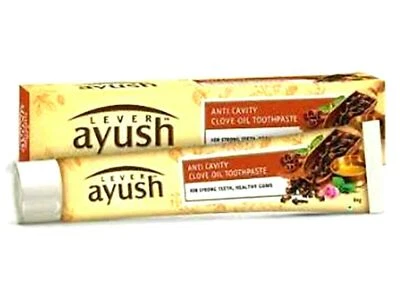 Lever Ayush Ayurveda Anti Cavity Clove Oil Toothpaste -150 gm with Free Ship