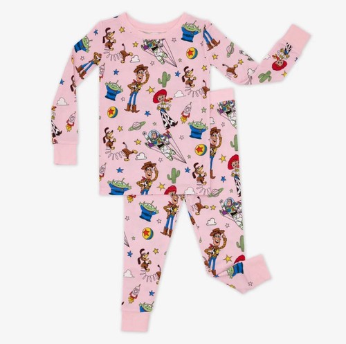 Little Sleepies 🦖 Disney Pixar Toy Story Pink Stars Pajama PJ Set Size 5/6 - Picture 2 of 2