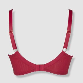 $176 Lise Charmel Women's Red Embroidered Full Coverage Lace Bra Size 32F