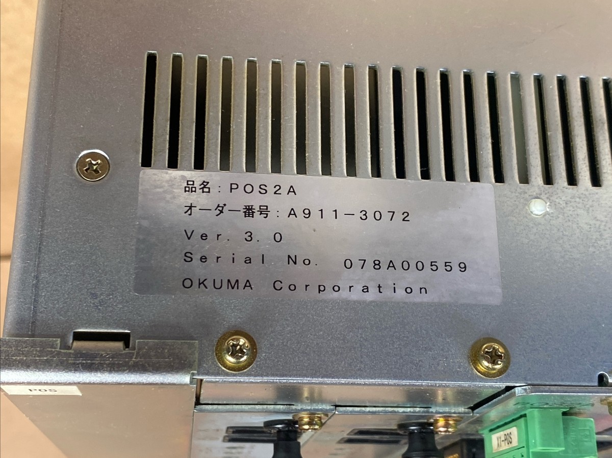 OKUMA A911-3072 POS2A Machine Interface w/ (2) AG1022M03 1911-3232