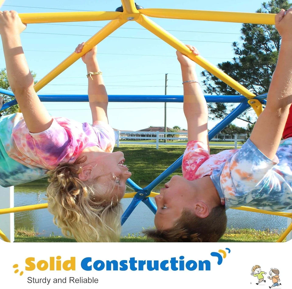 攀登穹顶带吊床,10 英尺圆顶登山者儿童 3 至 10 800 磅丛林健身房 — 第 3/4 张图片