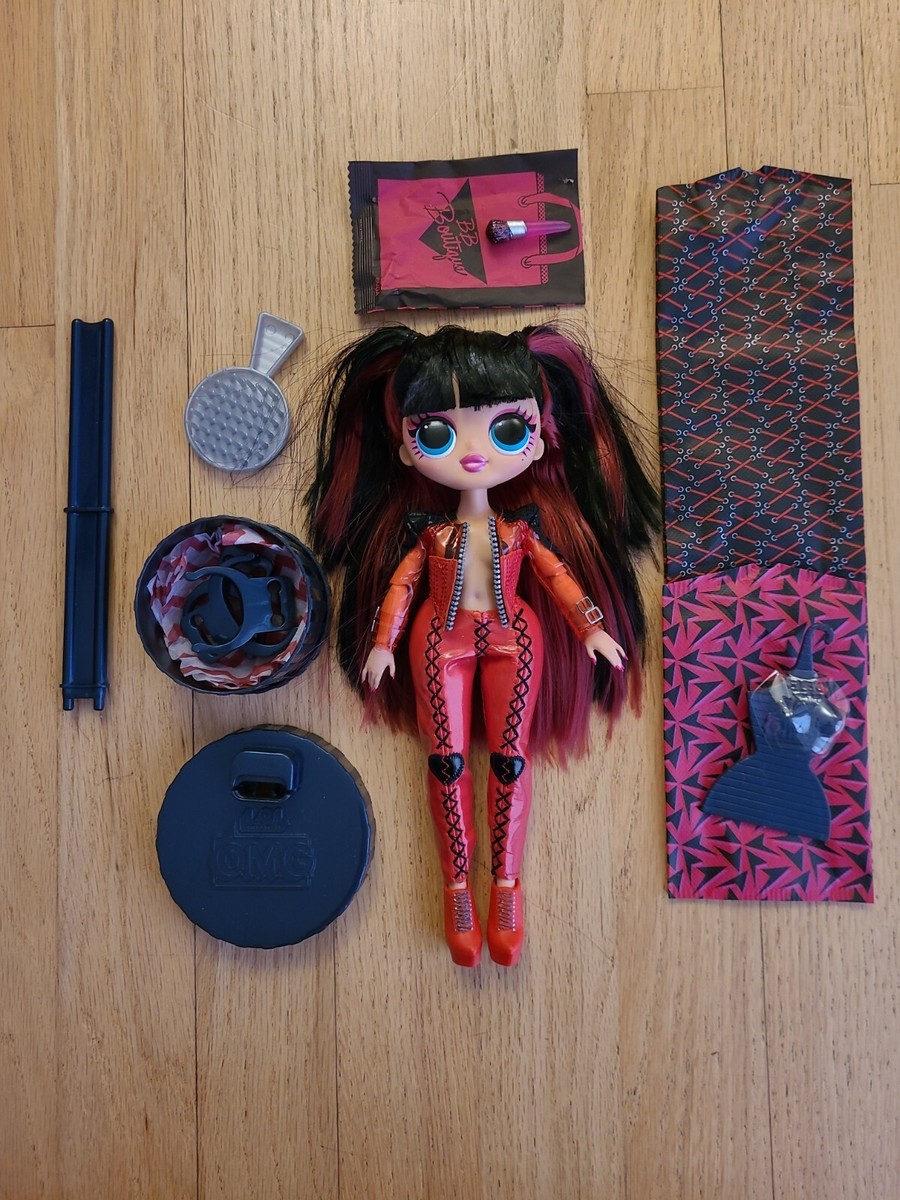 LOL Surprise OMG Doll SPICY BABE Red Black Hair Goth Punk Jacket