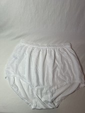 Vintage Silky Soft White Carole Size 11 100 Nylon Brief Granny Panty NWOT