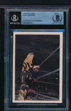1988 Wonderama NWA Ricky Morton #149 bio signed auto autograph BAS BECKETT 003
