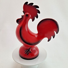 Goebel Spardose retro Sparbüchse Hahn Rot Göbel Figur 70er Huhn Vintage 17,5cm