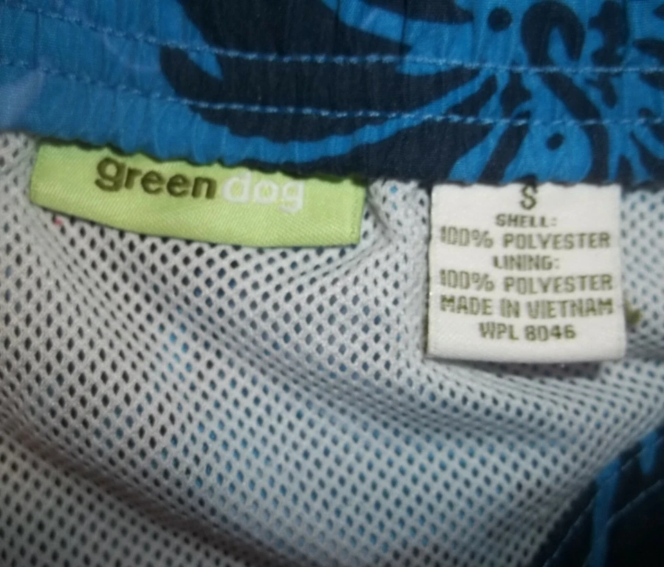 Para Hombres GREENDOG~BAÑADOR AZUL~TALLA PEQUEÑA~NUEVO Traje de Baño Pantalones Cortos Boxers~Floral Foto 2 de 3