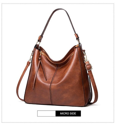 Women Female Handbags Shoulder Bags Vintage Hobo Large Bucket Leather Bags Tote - Picture 6 of 14