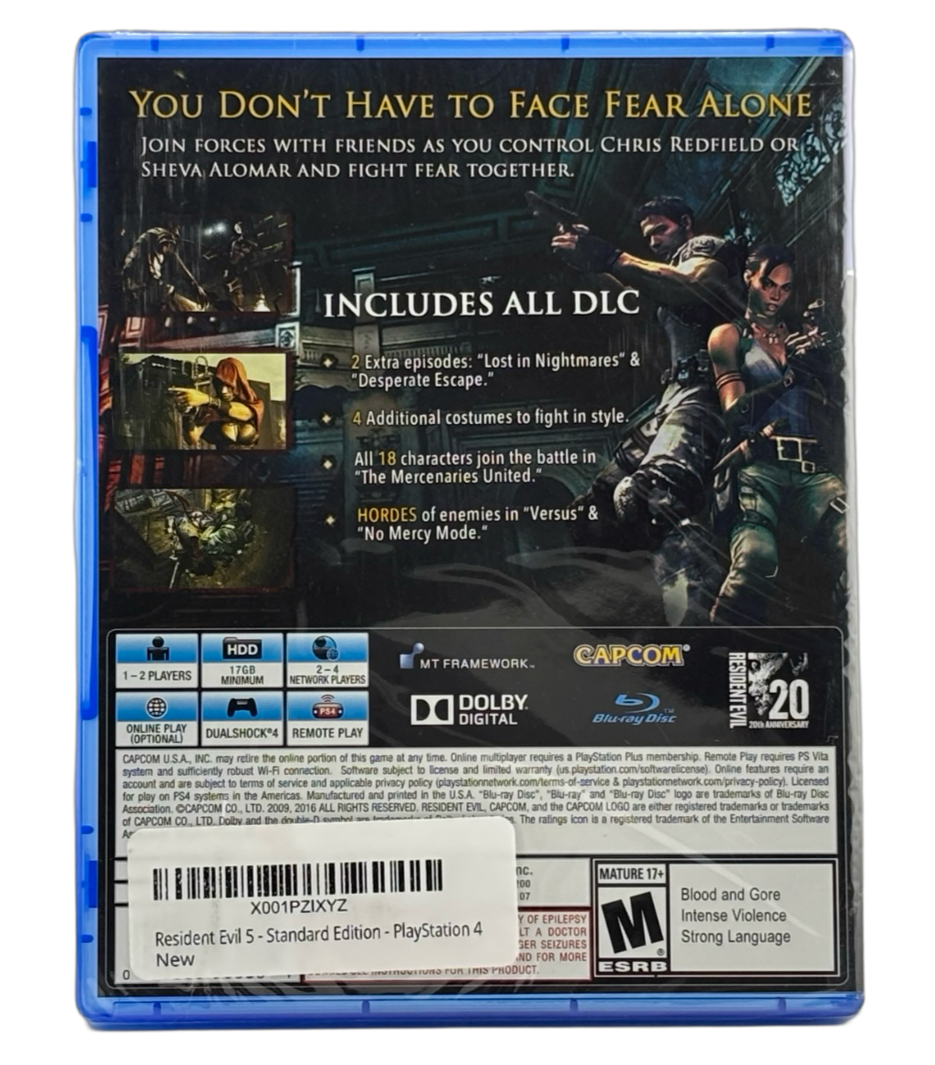 RE5 Resident Evil PS4 Playstation Capcom Brand New Sealed FAST