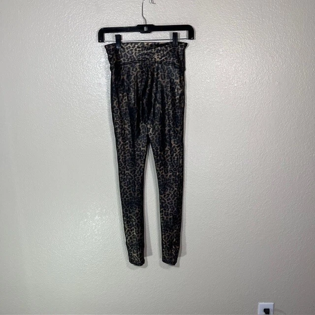 Leggings Spanx Imitación Cuero Estampado Animal Mujer Pequeños Metálicos Dorados Negros Foto 4 de 4