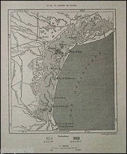 Antique Print.Topographer...VENETIAN LAGOON_VENICE .1887...