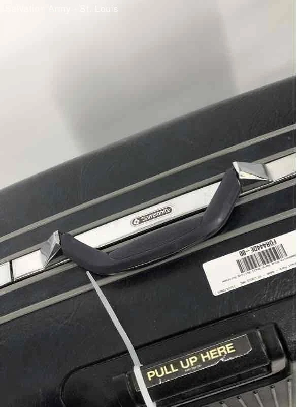 Vintage Samsonite Blue Expandable Hard Shell Carry-On Luggage Rolling Suitcase - Image 4 of 4