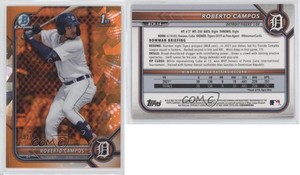 2022 Bowman Sapphire Edition Chrome Prospects Orange /50 Roberto Campos #BCP-14