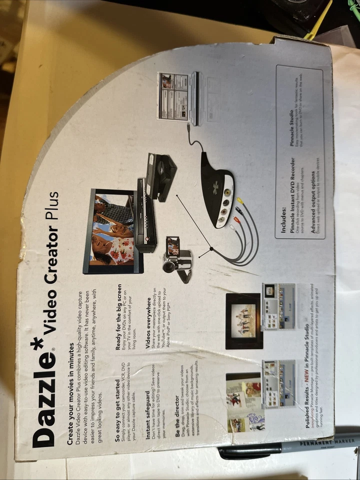 Dazzle DVC-107 Video Creator Plus HD Pinnacle USB Video Capture Device New - Image 2 of 4