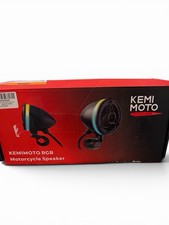 KEMIMOTO Motorcycle Speakers Bluetooth IP66 Waterproof RGB Audio