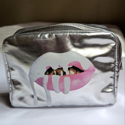 KYLIE Metallic Silver Cosmetic Bag   Limited  Edition