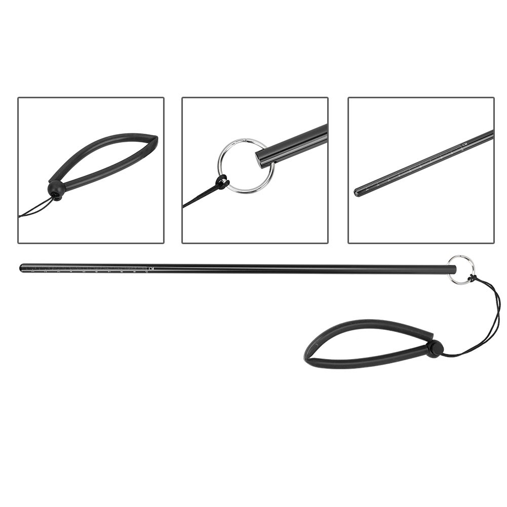 BLACK Scuba Diving Aluminum Alloy Tickle Pointer Stick With Measurement|