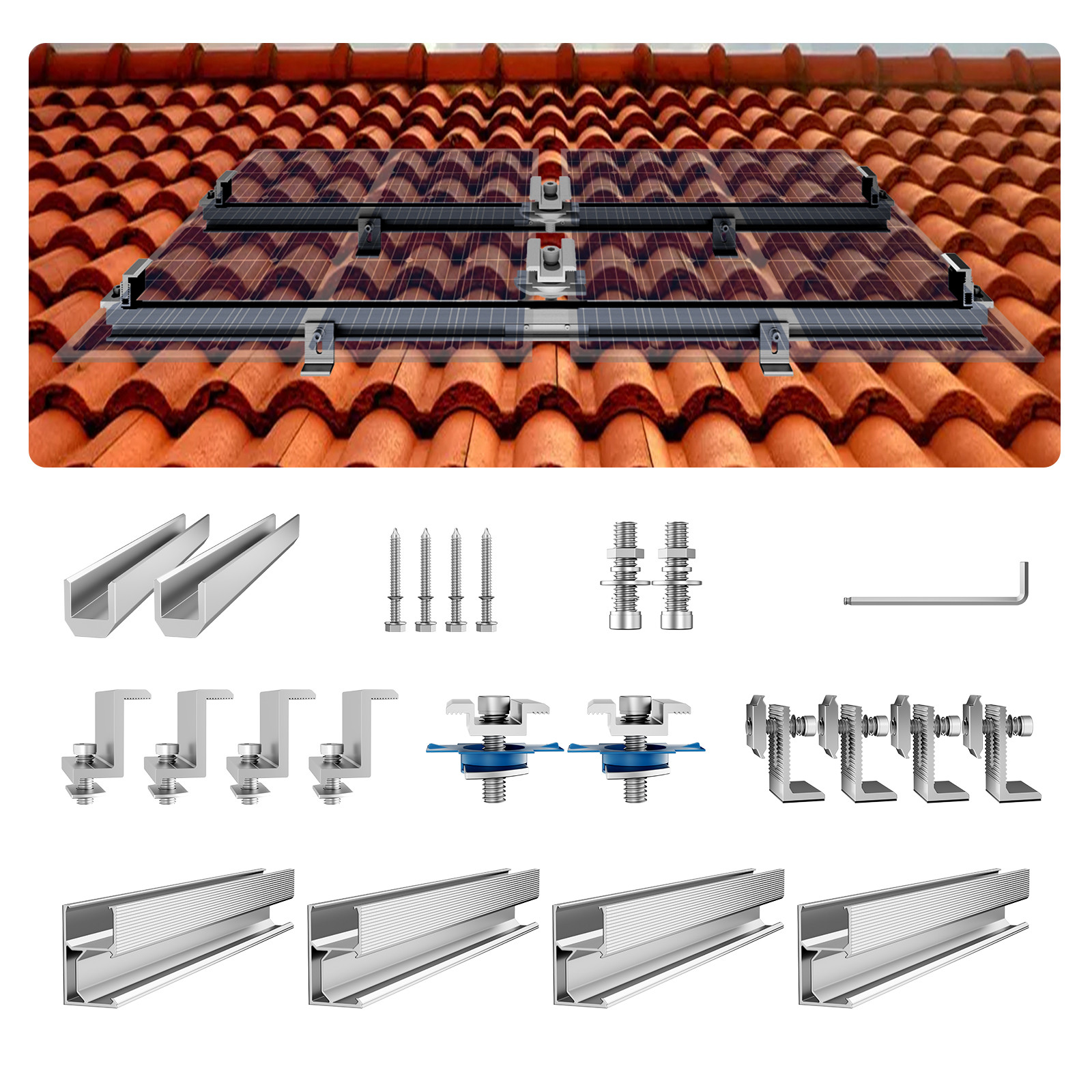 VEVOR Solar Panel Mounting Brackets Solar Panel Mounting Kit