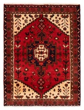 3'5" x 4'6" Traditional Vintage Hand Knotted Oriental Carpet Wool Area Rug