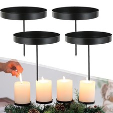 Metal Candle Holder Plates Candle Holder Tray Traditional Pillar Candle Dishes