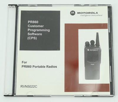 Genuine Motorola PR860 Customer Programming Software CPS for Radios P/N RVN5022C
