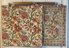 TWO Pottery Barn Paisley Floral Throw Pillow Cover 100% Cotton