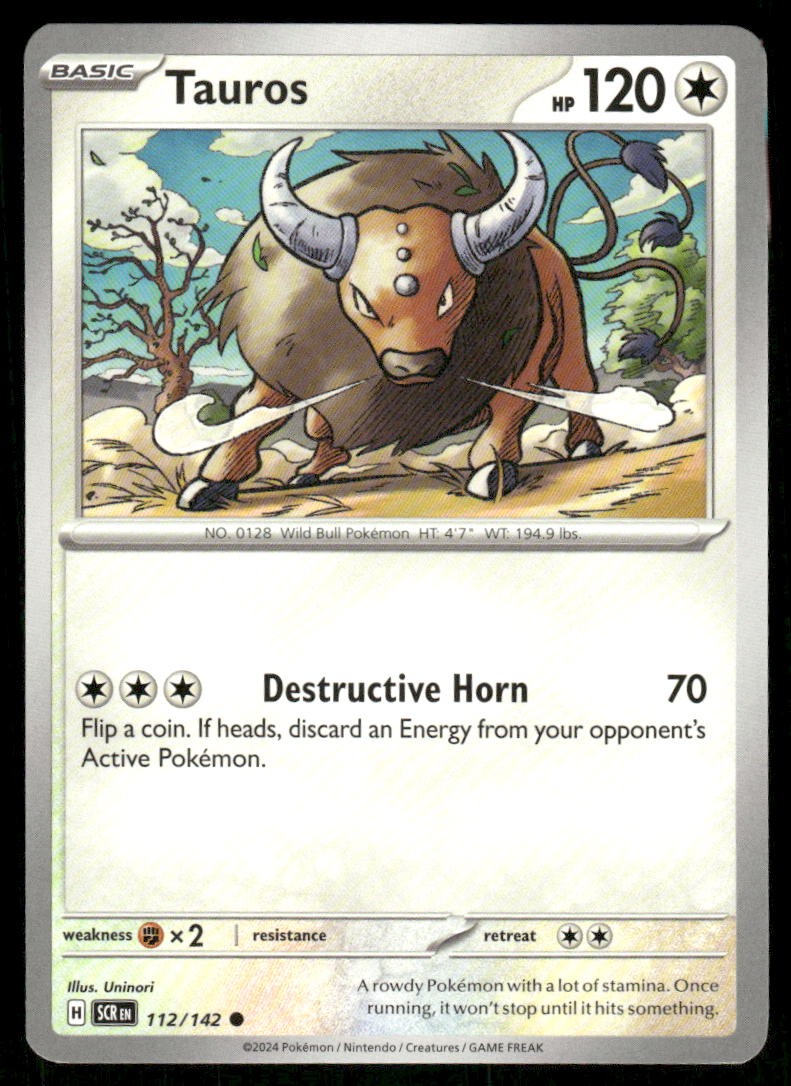 Tauros 112/142 - Stellar Crown - Common NM