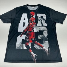 Men's Basketball AIR RED MJ Sports T-Shirt Tee XL Black graphic