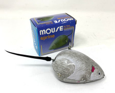 Vintage Sprine Clockwork Tinplate Mouse FA TIAO with Key New in Box