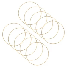 Healifty 10pcs 16cm Simple Dreamcatcher Round Metal Ring for DIY Craft Tools