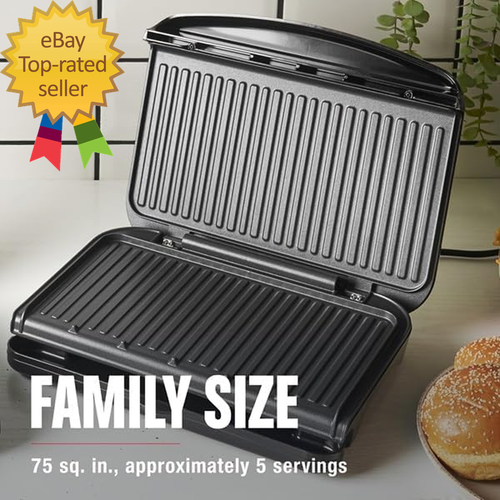 Familiengröße Grill & Panini Presse Antihaft Keramikbeschichtung Fett entfernende Neigung - Bild 3 von 7