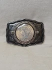 1922 - PEACE SILVER DOLLAR- BELT BUCKLE- MADE IN USA - NR AUCTION- FREE US SHIP