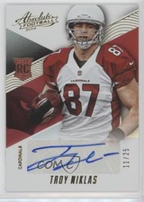 2014 Panini Absolute Rookie Auto Spectrum Gold 11/25 Troy Niklas #180 0f6