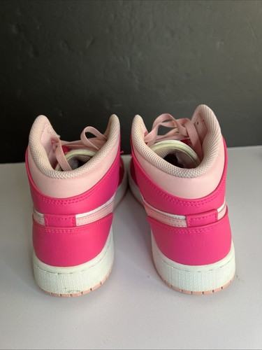 Nike Air Jordan 1 Mid GS Fierce Pink FD8780-116 Youth Kids Sz 6.5Y Girls 7.5 - Picture 7 of 11