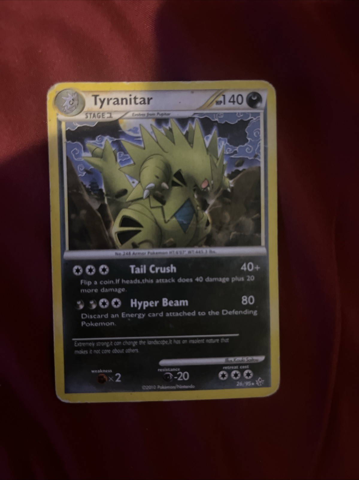 Pokémon TCG Tyranitar Unleashed Card 26/95 Regular Rare