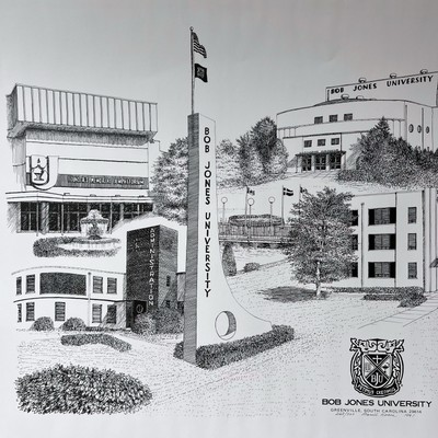 Vintage 1991 Darell Koons LE Print Unframed 268/500 Bob Jones University SC
